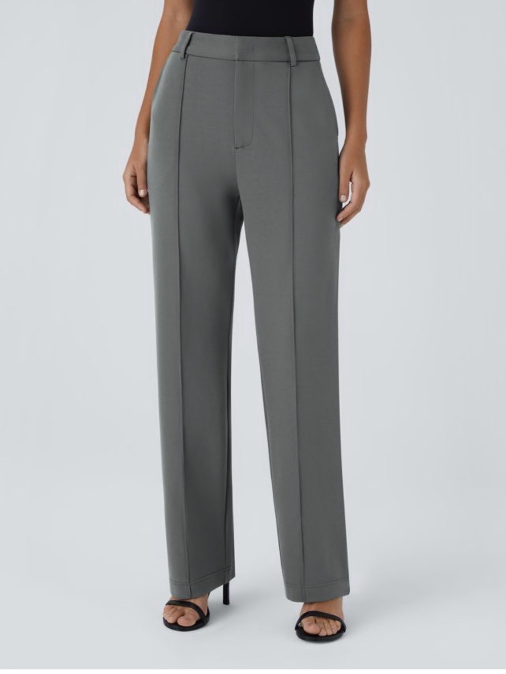 Halara Women’s Gray Straight Leg Work Dress Pants Stretch Trouser XS Regular